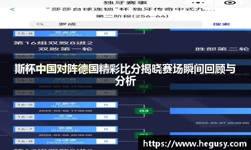 斯杯中国对阵德国精彩比分揭晓赛场瞬间回顾与分析