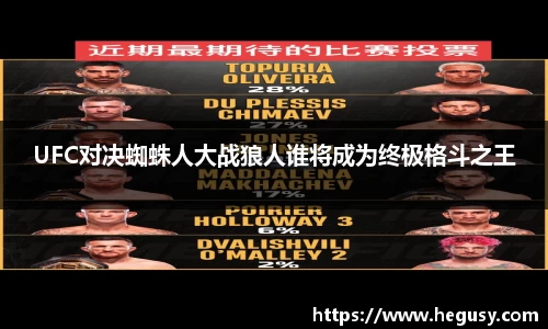 UFC对决蜘蛛人大战狼人谁将成为终极格斗之王